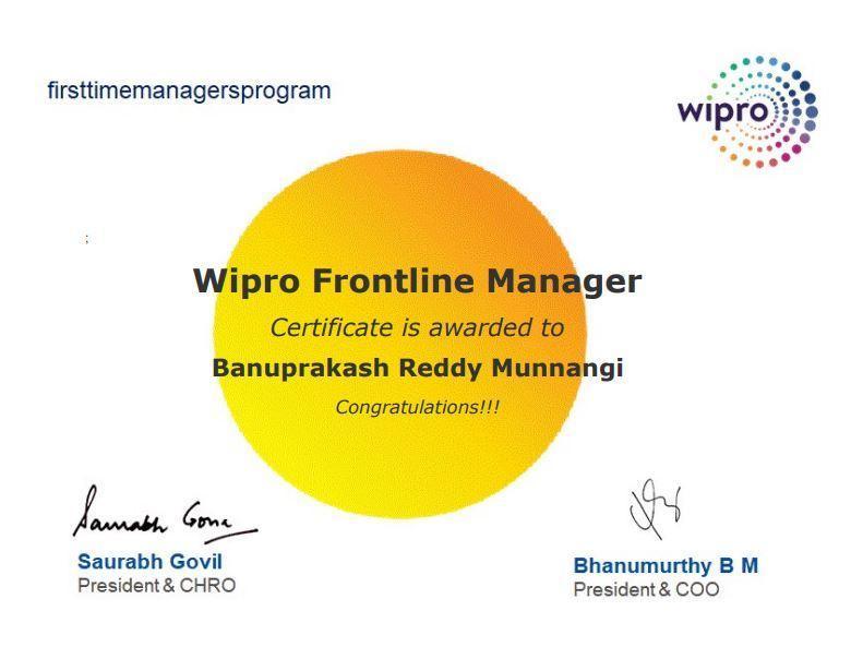 Frontline Manager award recognition